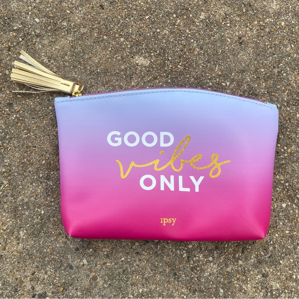 Ipsy Good Vibes Only Cosmetics Bag
